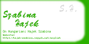 szabina hajek business card